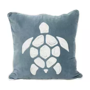 Бархатная подушка с черепаховым узором - Венера Marinette Saint-Tropez, цвет Bianco/Verde