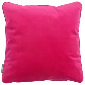 Бархатная подушка с кантом и наполнителем из перьев розового цвета 50х50см Schner-Leben