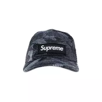 Бархатная походная кепка Supreme Camo Grid, черный камуфляж