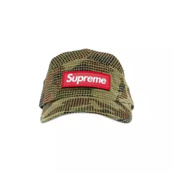 Бархатная походная кепка Supreme Camo Grid Woodland Camo