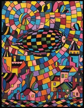 Бархатная раскраска, дирижабль Painting Velvet