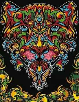 Бархатная раскраска, пантера Painting Velvet