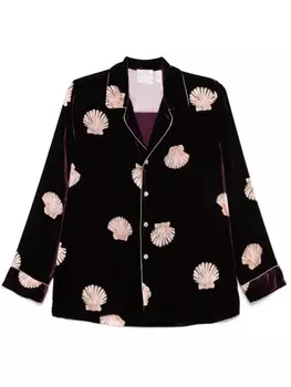 Бархатная рубашка Forte Forte, фиолетовый