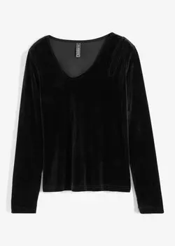 Бархатная рубашка с вырезом Rainbow, черный