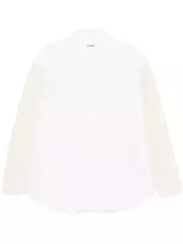 Бархатная рубашка в технике пэчворк JIL SANDER, белый