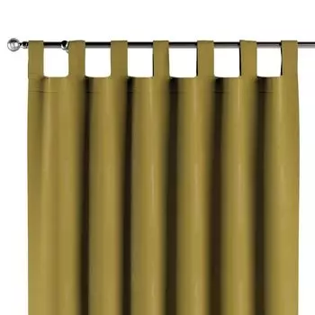 Бархатная штора BEAUTEX, плотная штора с люверсами, бархатный непрозрачный, 140 x 245 см, цвет на выбор (серо-коричневый) Dekoria, зеленый