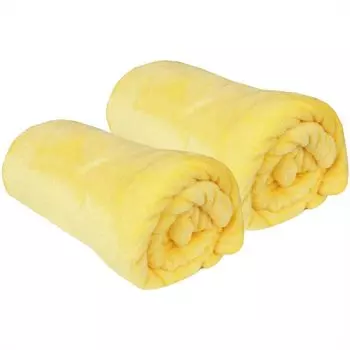 Бархатная штора BEAUTEX, плотная штора с рюшами, бархатный непрозрачный U-образный пояс, 140 x 245 см, цвет на выбор (белый) Bestlivings, желтый