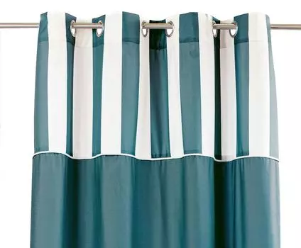 Бархатная штора CHIC STRIPE 140х270 на серых люверсах CHIC HOME