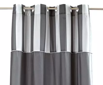 Бархатная штора CHIC STRIPE 140х270 на синих люверсах CHIC HOME