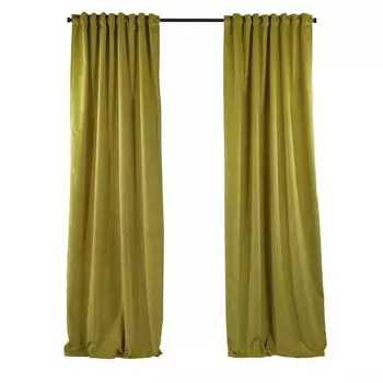 Бархатная штора Puude Home Design 140225, 25x1x140 см, желтый