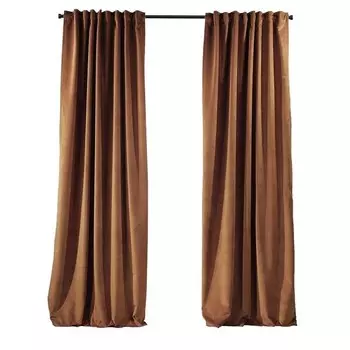 Бархатная штора Puude Home Design 140295, 25x1x140 см цвет hochglanz orange