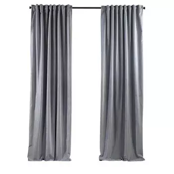 Бархатная штора Puude Home Design 140375, 25x1x140 см, серебряный