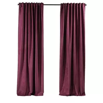 Бархатная штора Puude Home Design 140500, 25x1x140 см цвет hochglanz rubinrot
