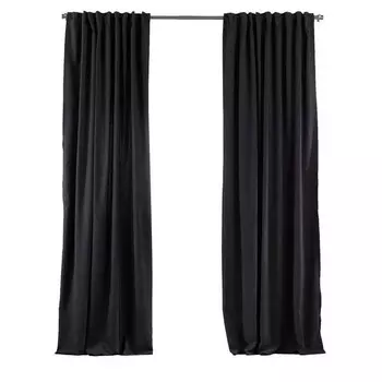 Бархатная штора Puude Home Design 1Stck XLang Schwarz 140*275, 25x1x140 см, черный