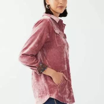 Бархатная шуба из розового дерева FDJ