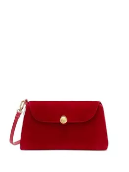 Бархатная сумка через плечо Furla, красный