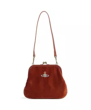 Бархатная сумка через плечо vivienne из бархатной ткани Vivienne Westwood, оранжевый