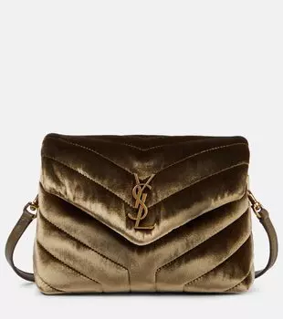 Бархатная сумка на плечо loulou Saint Laurent, зеленый