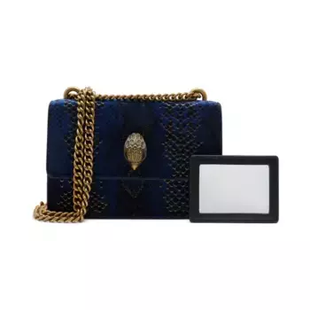 Бархатная сумка на плечо sm Shoreditch Kurt Geiger, синий
