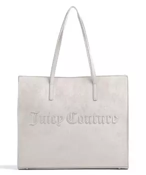 Бархатная сумка-шоппер London из полиэстера Juicy Couture, серый