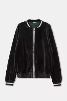 Бархатная толстовка для детей United Colors of Benetton, черный