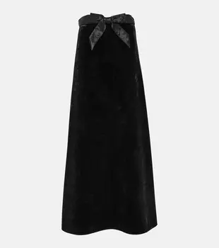 Бархатная юбка макси Balenciaga, черный