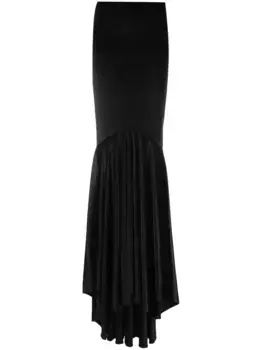 Бархатная юбка макси с завышенной талией Atu Body Couture, черный