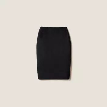 Бархатная юбка Miu Miu, черный