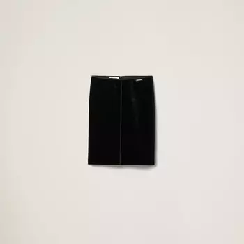 Бархатная юбка Miu Miu, черный