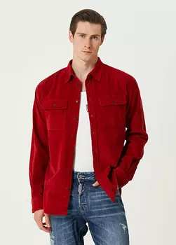 Бархатная верхняя рубашка Dsquared2, красный