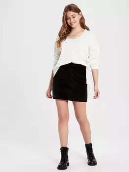 Бархатная Женская мини-юбка А-силуэта LCW Casual