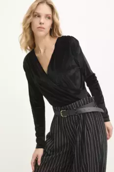 Бархатное боди Answear Lab, черный