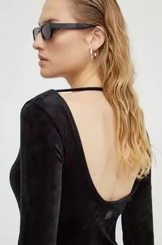 Бархатное боди G-Star Raw, черный