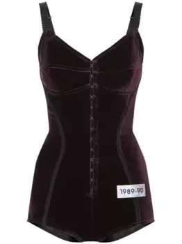 Бархатное боди KIM DOLCE&GABBANA DOLCE & GABBANA, красный