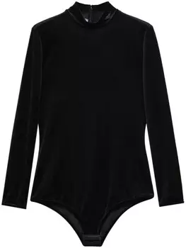 Бархатное боди Prada, черный