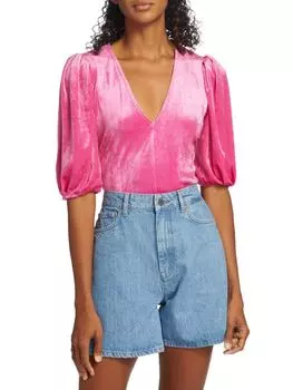 Бархатное боди «Разве ты не хочешь» Free People, розовый