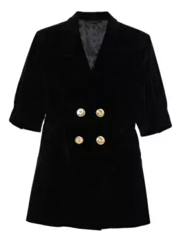 Бархатное двубортное платье Blaz Milano, черный