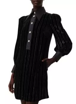 Бархатное мини-платье Illustration (черный/серебристый) Zimmermann