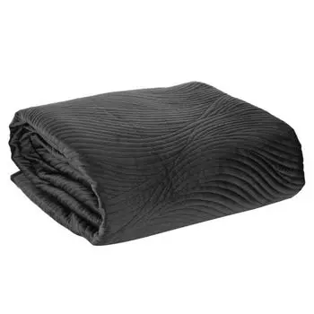Бархатное одеяло качественное покрывало RIA5 черное 220х240 см см черное Eurofirany