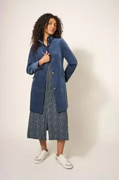 Бархатное пальто Карла White Stuff, синий