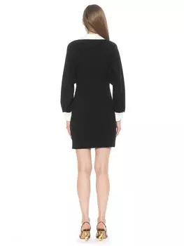 Бархатное платье Alexia Admor, цвет Black/Ivory