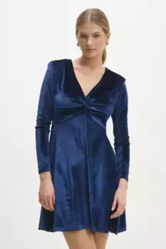 Бархатное платье Answear Lab, синий