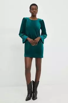 Бархатное платье Answear Lab, зеленый