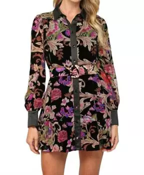 Бархатное платье черного цвета FATE