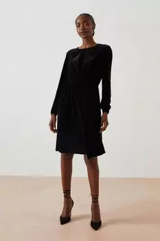 Бархатное платье Fatface Annie Fat Face, черный