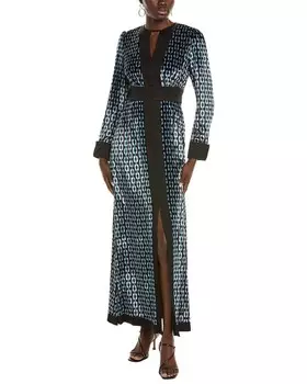 Бархатное платье макси Diane von Furstenberg Libby, черный