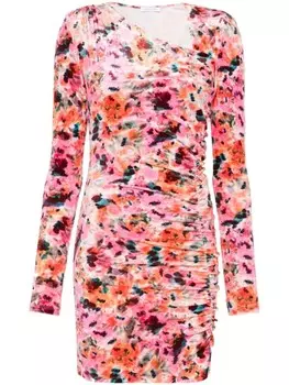 Бархатное платье мини Patrizia Pepe, розовый