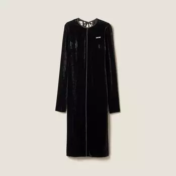 Бархатное платье Miu Miu, черный