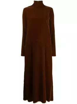 Бархатное платье MM6 Maison Margiela, коричневый