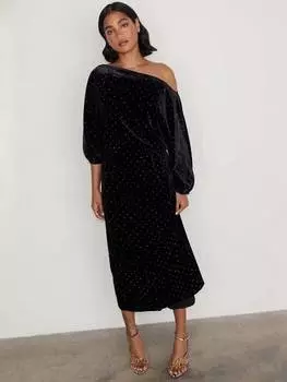 Бархатное платье от тилли Never Fully Dressed, черный